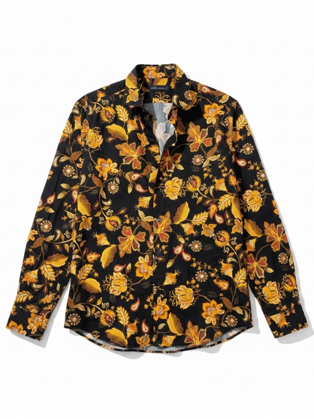 Stefano Calmonte NWT Made in Italy Floral Paisley Cotton Button Shirt XL EU 43